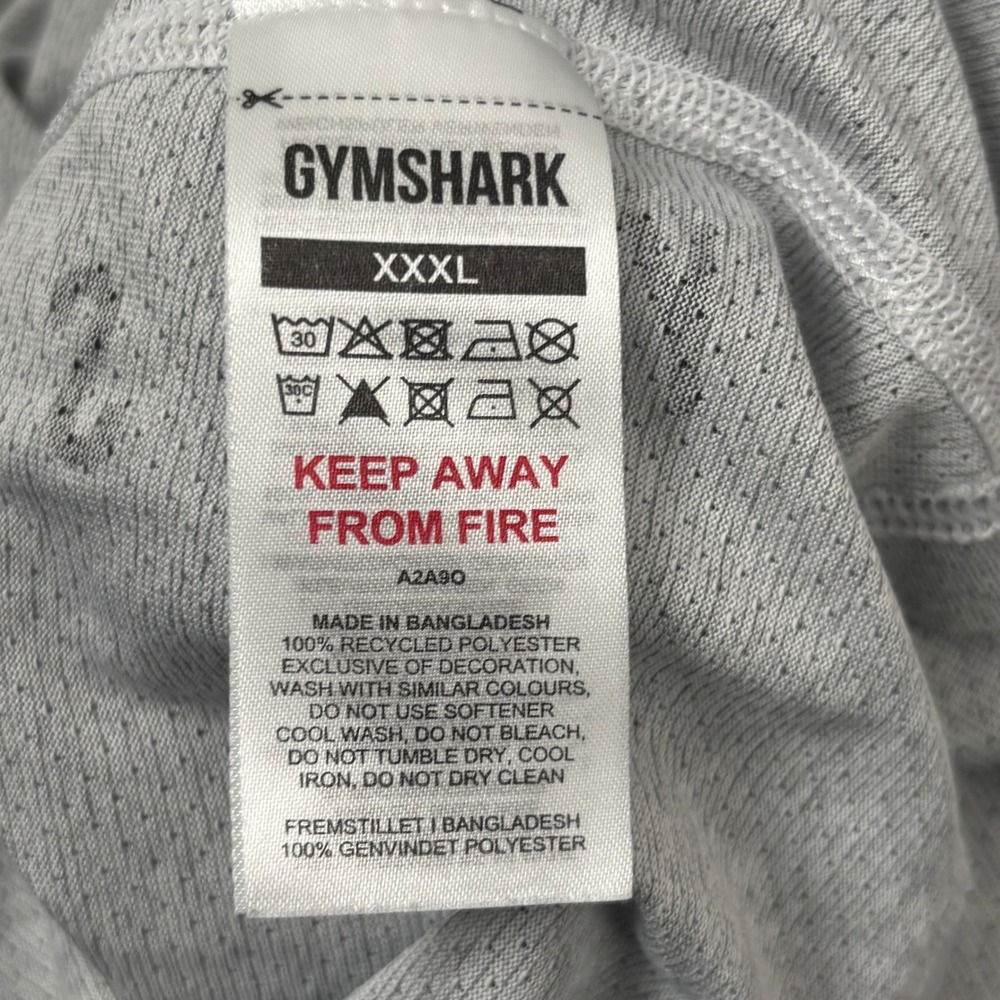 GYMSHARK Men's Performance Sport T-Shirt in Size XXXL Slim Fit - Picture 8 of 9